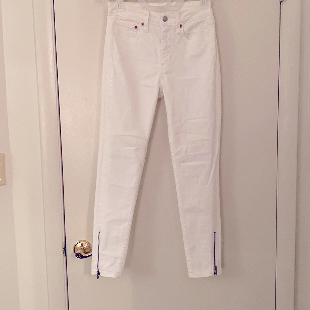 Levi’s White Altered 721 High Rise Skinny Jean